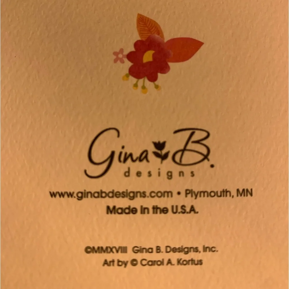 Gina B. Designs Love You Mom Mothers Day Simply Best Greeting Card Bird Flowers
